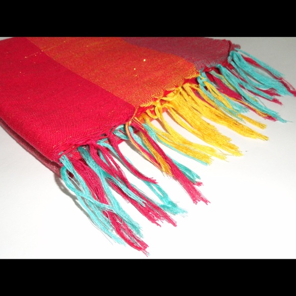 Multi-Coloured with Gold Interlace Table Runner - Picture 3 of 5
